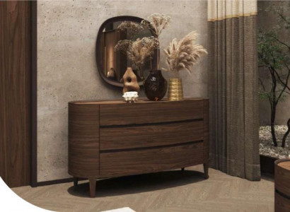 Brown designer dresser in a modern style with storage bedroom furniture